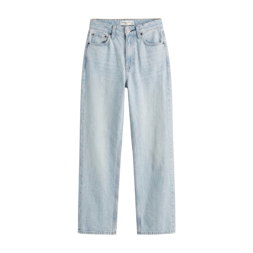 Abercrombie & Fitch Loose High Rise Jeans Women 25 0R‎ Light Wash Curve